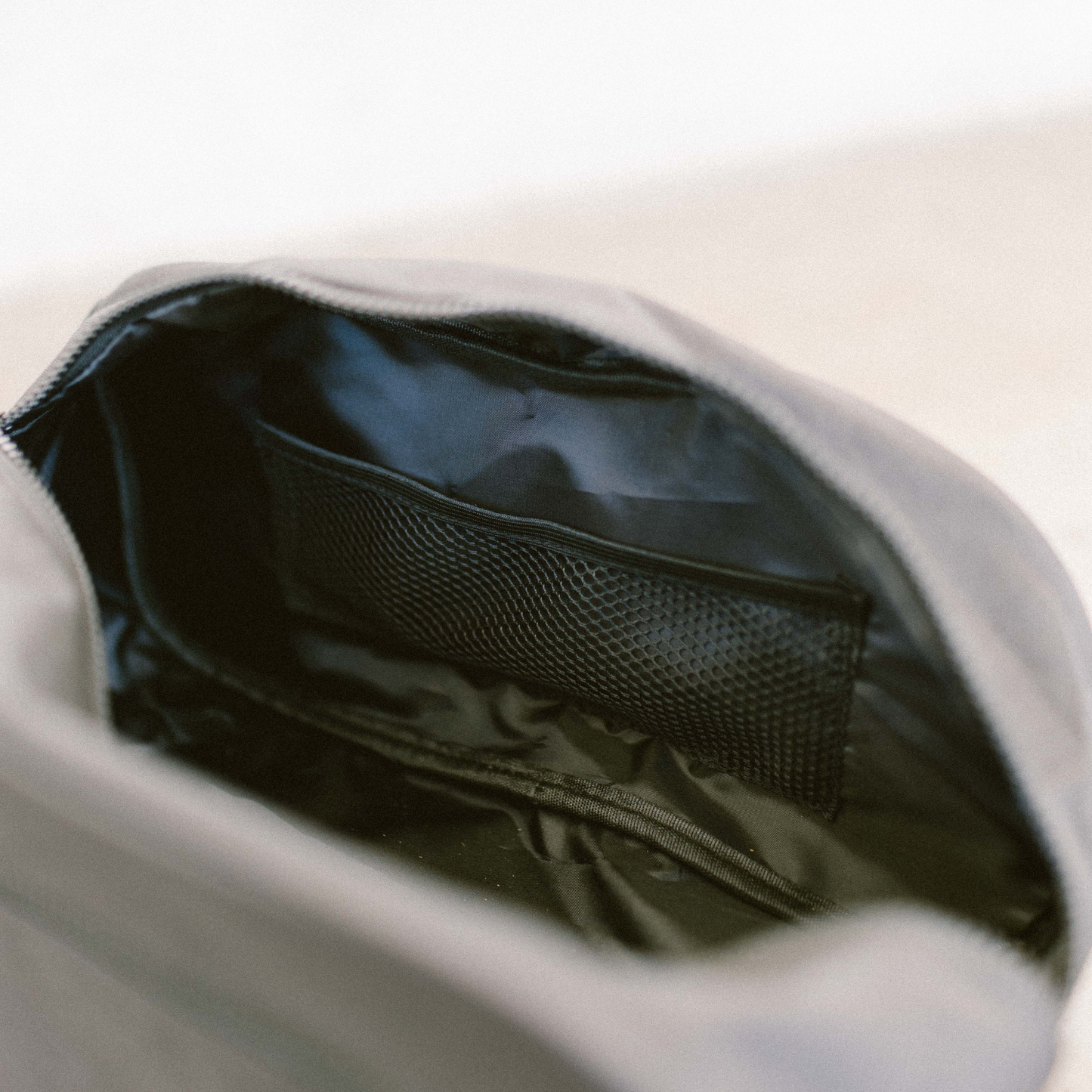 Inside mesh pocket large black Moses Shoe Bag